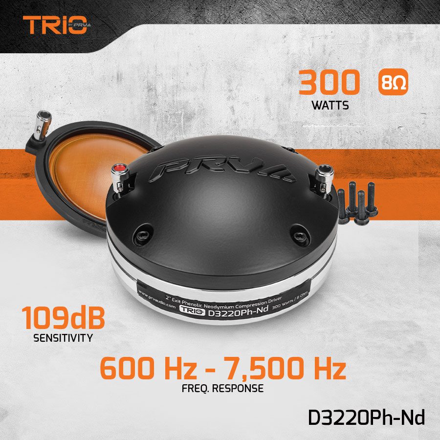 PRV Audio 2″ Driver D3220Ph-Nd Midrange 300w | Neodymium Phenolic PRO Audio - Image 2
