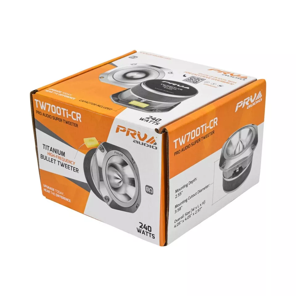 PRV AUDIO TW700Ti-CR Titanium Bullet Tweeter | 240w | 4" | 8 Ohm | Super Tweeter - Image 5