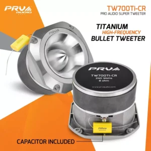 PRV AUDIO TW700Ti-CR Titanium Bullet Tweeter | 240w | 4" | 8 Ohm | Super Tweeter