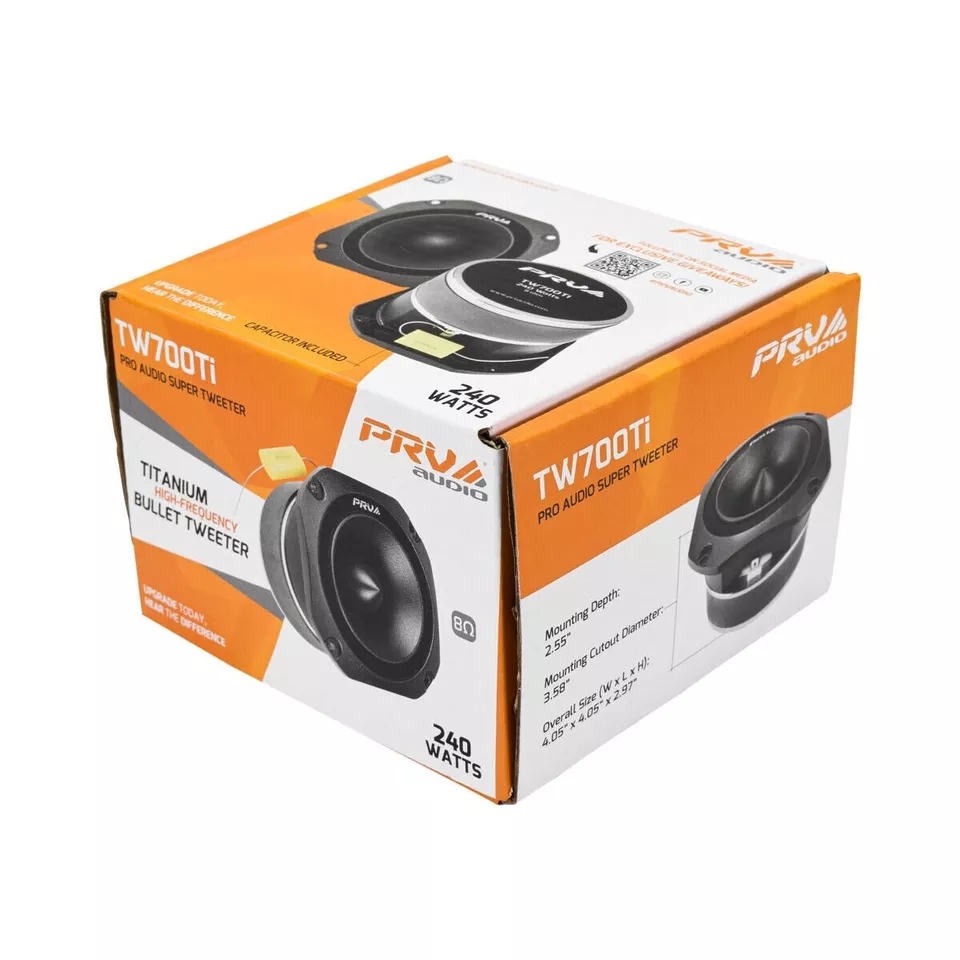 PRV AUDIO TW700Ti Black Titanium Bullet Tweeter | 240w | 4" | 8 Ohm | Super Tweeter - Image 4