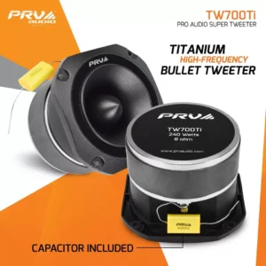 PRV AUDIO TW700Ti Black Titanium Bullet Tweeter | 240w | 4" | 8 Ohm | Super Tweeter